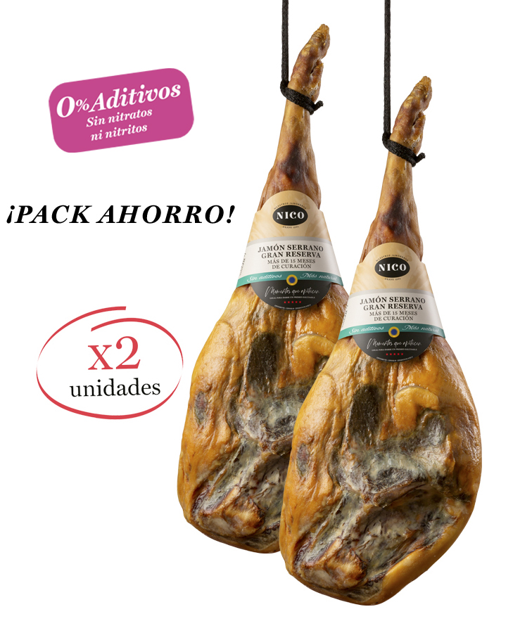 PACK Jamones Serrano Gran Reserva Sin Aditivos